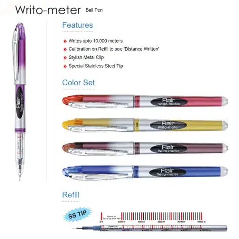 FLAIR Writometer | BALL PEN | Blue